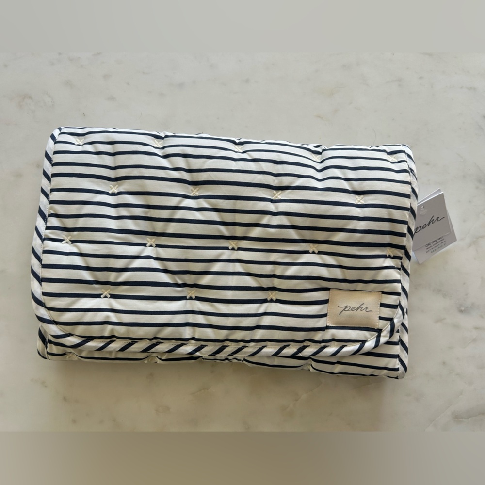 Pehr Striped On the Go Baby Changing Pad - Navy and White